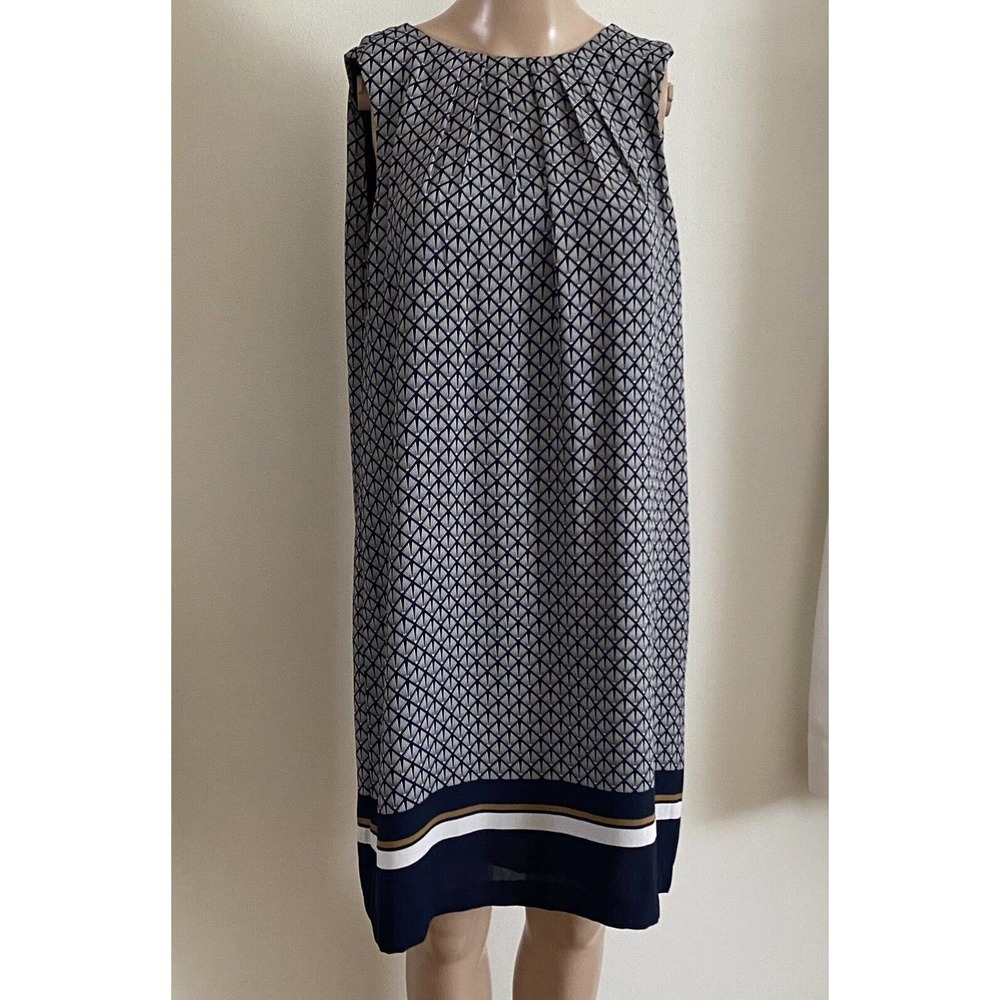 H&M Women’s Navy Blue Crepe Sleeveless Lined Dress Size 8